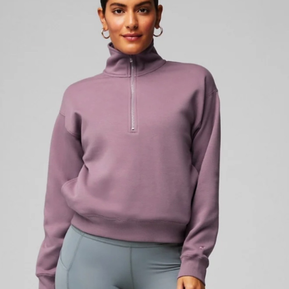 Fabletics Basic 1/2 Zip Sweatshirt - PLUS